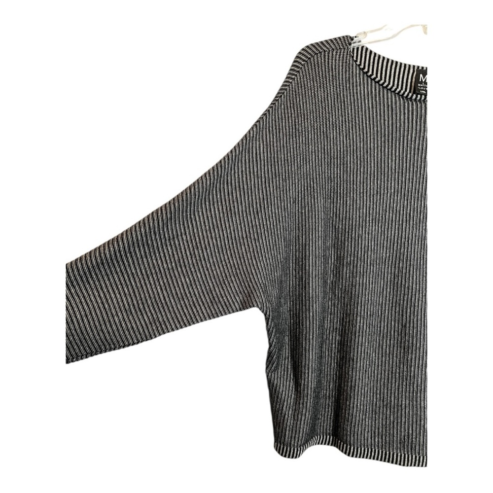M x Matthildur Women's Icelandic Black and Grey Striped Sweater Size L/XL - Picture 3 of 6